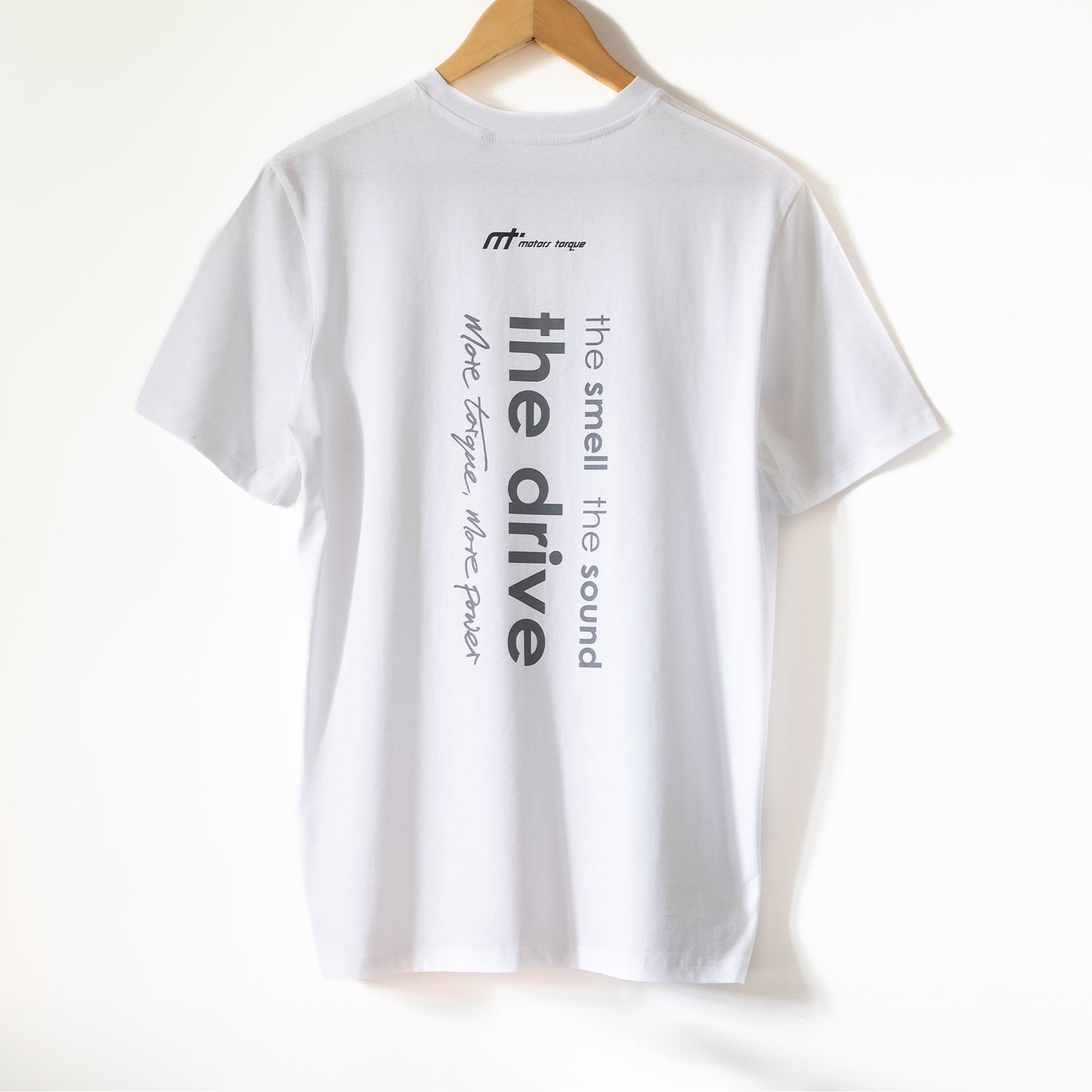 The MT the smell, the sound, the drive ‘T’ (white)